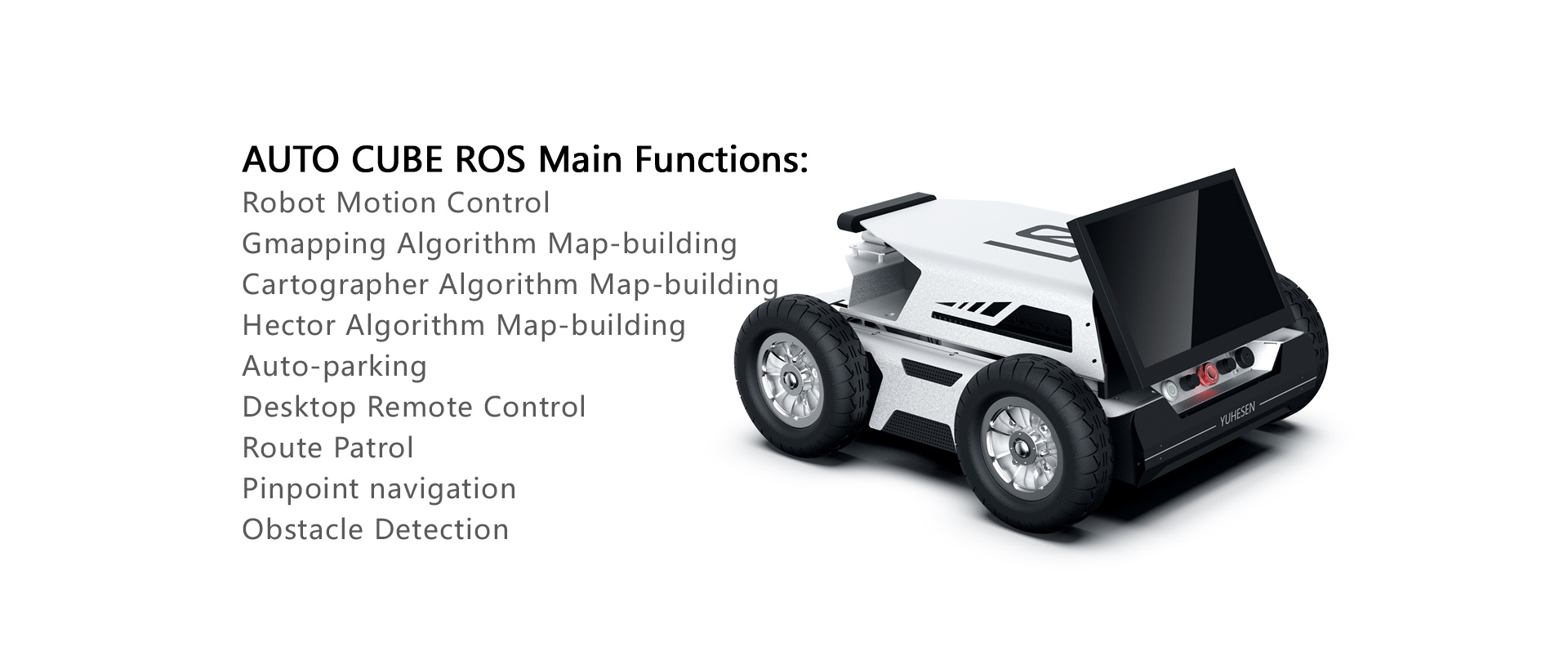 YUHESEN open source educational robot AUTO CUBE ROS autonomous mobile robots