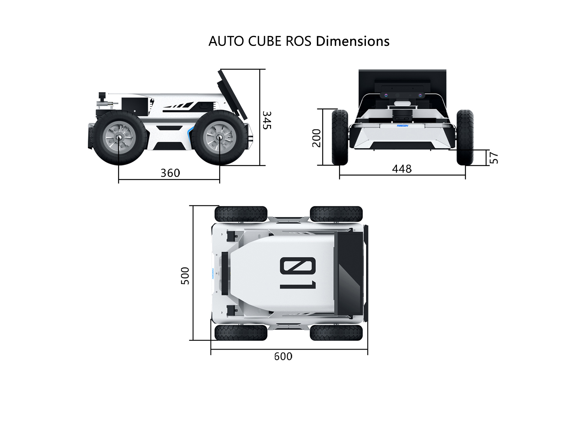 YUHESEN open source educational robot AUTO CUBE ROS delivery robot