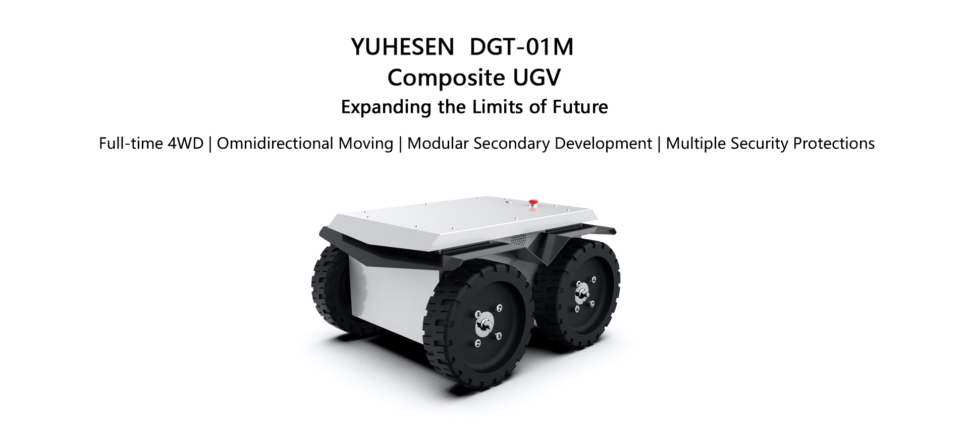 YUHESEN differential steering UGV DGT-01M 4wd robot chassis